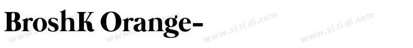 BroshK Orange字体转换